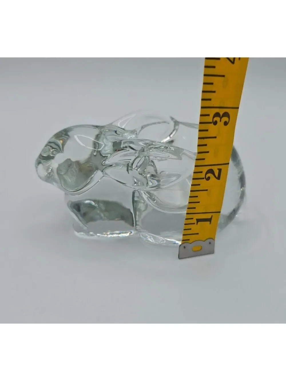 Vintage Clear Indiana Glass Bunny Rabbit Tealight Votive Candle Holder Clear